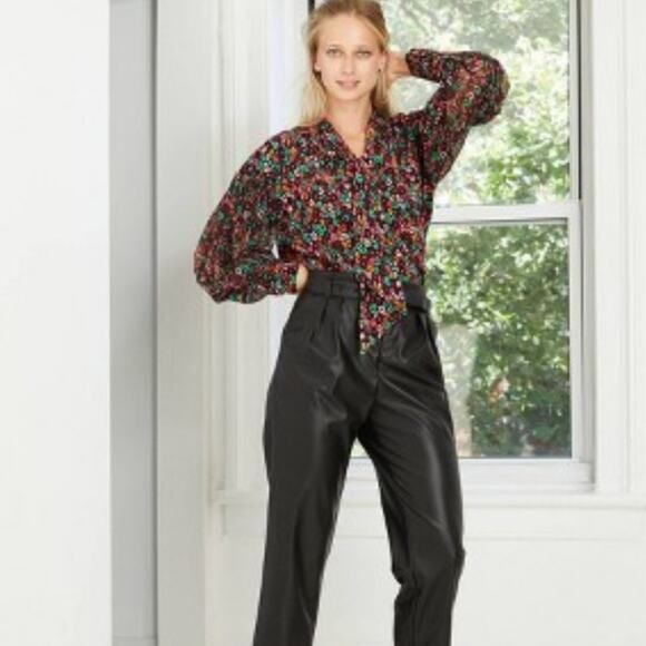 Who What Wear Multi Colored Floral Print Top Women's Size Small - Picture 4 of 8